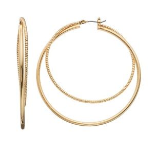 NWT Gold Hoop Earrings